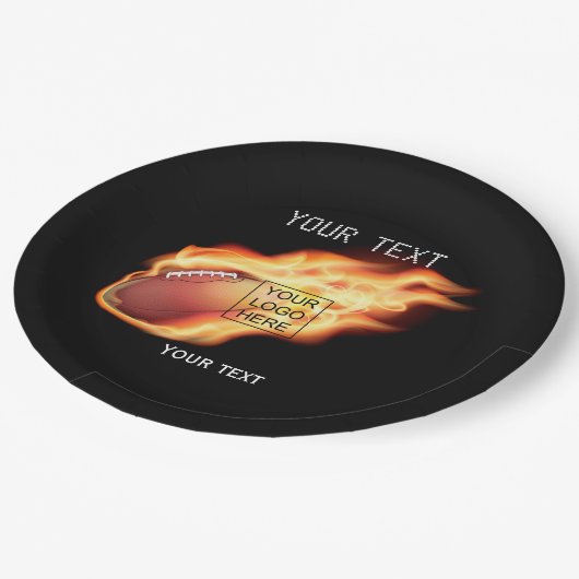 Rugby Thema Voeg logo toe Papieren Bordje (Gekanteld)