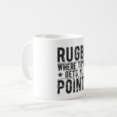 Rugby Trying Gets you points - Funny Rugby Gift Koffiemok (Voorkant links)