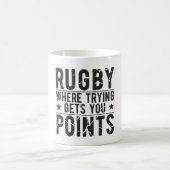 Rugby Trying Gets you points - Funny Rugby Gift Koffiemok (Center)
