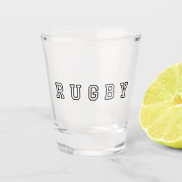 Rugby Typografie Shot Glas