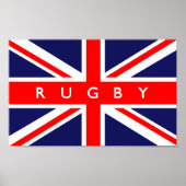 Rugby UK Flag Poster (Voorkant)