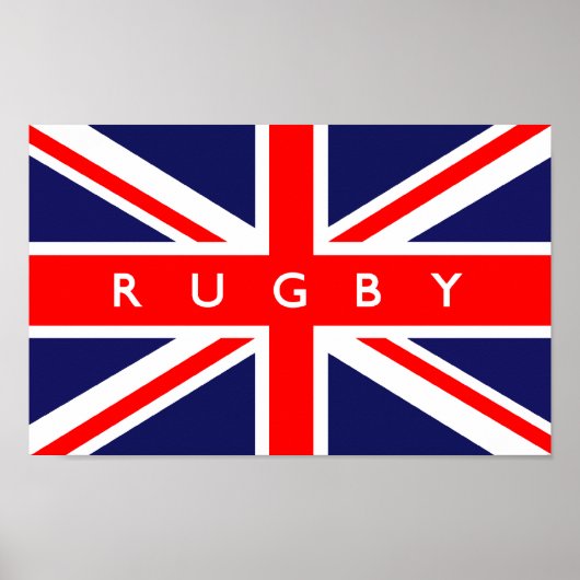 Rugby UK Flag Poster (Voorkant)