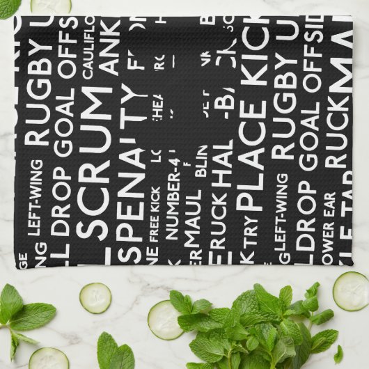 Rugby Union Gifts Theedoek (Gevouwen)