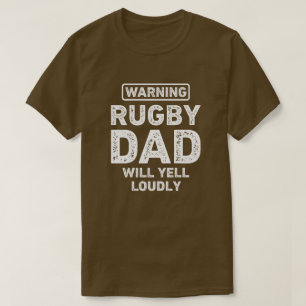 Rugby vader zal schreeuwen luid grappig Rugby vade T-shirt