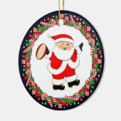 Rugby-vakantiegeschenk keramische ornament (Links)