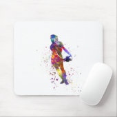 Rugby voor vrouwen in waterverf muismat (Met muis)