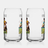 Rugby Vrouwen Spelers Gedrukt 16oz Can Bril Blikvorm Glas (Rechts)