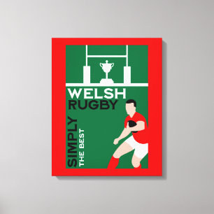 Rugby Wales Fan Art Canvas Afdruk