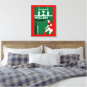 Rugby Wales Fan Art Canvas Afdruk (Insitu (Slaapkamer))