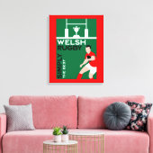 Rugby Wales Fan Art Canvas Afdruk (Insitu (Woonkamer))