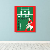 Rugby Wales Fan Art Canvas Afdruk (Insitu (Houten vloer))