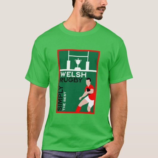 Rugby Wales Fan Art T-shirt (Voorkant)