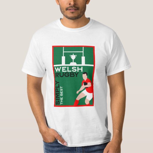 Rugby Wales Fan Art T-shirt (Voorkant)
