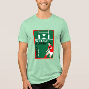 Rugby Wales Fan Art Tri-Blend Shirt