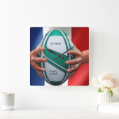 Rugby-wandklok Vierkante Klok (Huis)