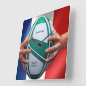 Rugby-wandklok Vierkante Klok (Hoek)