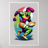 Rugby Warrior Art Print (Voorkant)