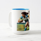 Rugby Warrior Two-Tone Mok (Voorkant links)