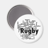 Rugby Word Cloud Magneet (Voorkant / Achterkant)