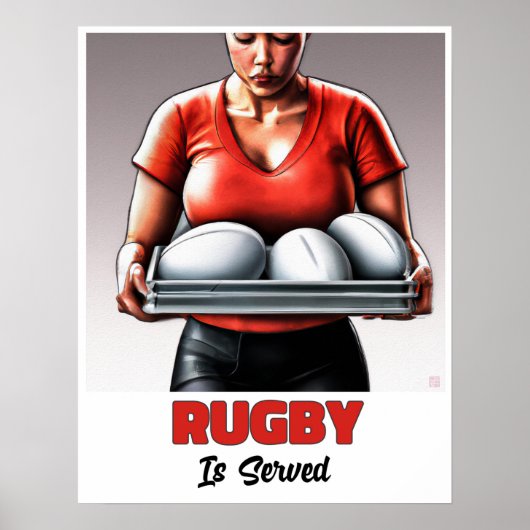 Rugby wordt geleverd - Robuuste afdrukken Poster (Voorkant)