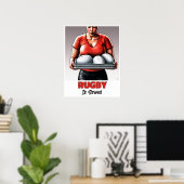 Rugby wordt geleverd - Robuuste afdrukken Poster (Thuiskantoor)