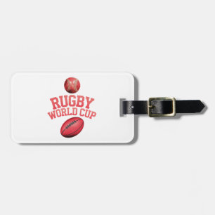 Rugby World Cup Logo met verkeerde balplaatsing Bagagelabel