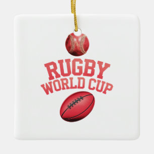 Rugby World Cup Logo met verkeerde balplaatsing Keramisch Ornament