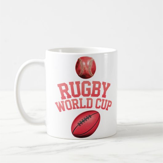 Rugby World Cup Logo met verkeerde balplaatsing Koffiemok (Links)