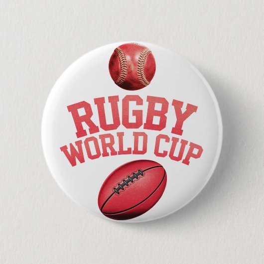 Rugby World Cup Logo met verkeerde balplaatsing Ronde Button 5,7 Cm (Voorkant)