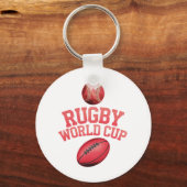 Rugby World Cup Logo met verkeerde balplaatsing Sleutelhanger (Voorkant)