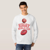 Rugby World Cup Logo met verkeerde balplaatsing T-shirt (Voorkant volledig)