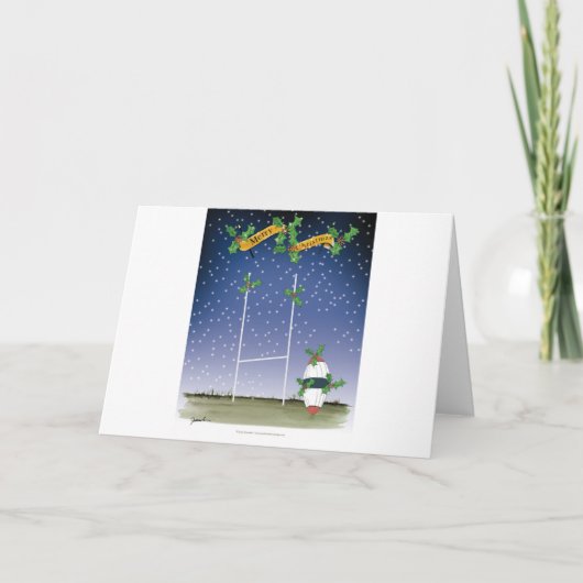 rugby xmas feestdagen kaart (Voorkant)