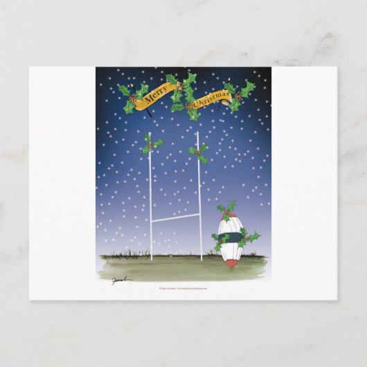 rugby xmas feestdagenkaart (Voorkant)