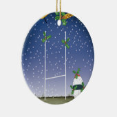 rugby xmas keramisch ornament (Rechts)