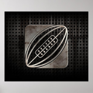 Rugby; zwart poster