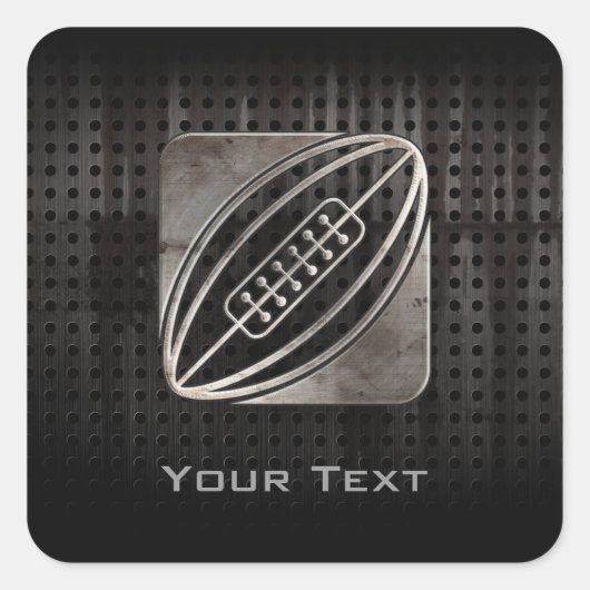 Rugby; zwart vierkante sticker (Voorkant)