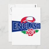 rugbybal engeland roos briefkaart (Voorkant / Achterkant)