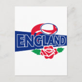 rugbybal engeland roos briefkaart (Voorkant)