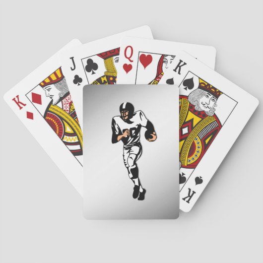 Rugbyende Voetbalspeler Pokerkaarten (Achterkant)