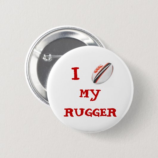 rugbyknop 2 ronde button 5,7 cm (Voorkant /achterkant)