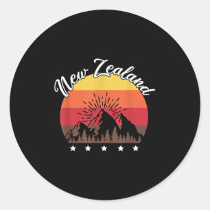 Rugbyliefhebber Kiwi Cadeau Nieuw-Zeeland  Ronde Sticker