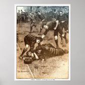  rugbyprint uit 1900 poster (Voorkant)