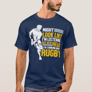 Rugbys Funny Rugby Sports Im die over Rugby negeer T-shirt