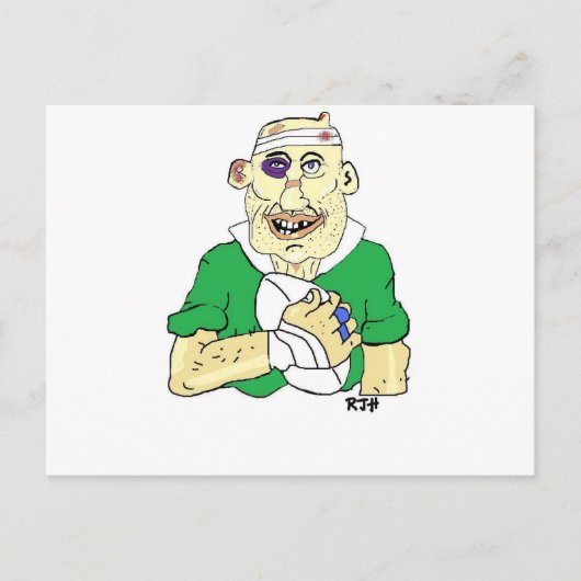 RUGBYSPELER BRIEFKAART (Voorkant)