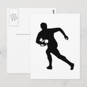 Rugbyspeler Briefkaart (Voorkant / Achterkant)