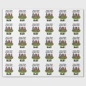 Rugbyspeler Draag Pas of Trap de Bal Feest Cadeaupapier (Vlak)