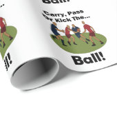 Rugbyspeler Draag Pas of Trap de Bal Feest Cadeaupapier (Rol Hoek)