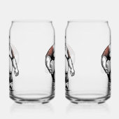Rugbyspeler Gedrukt 16oz Kan Bril Blikvorm Glas (Rechts)