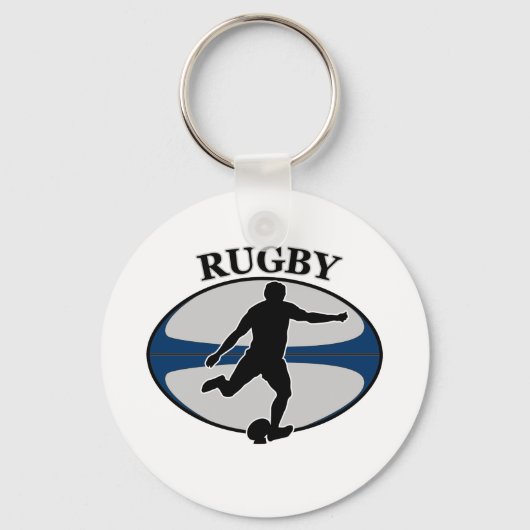 rugbyspeler met kogel sleutelhanger (Voorkant)