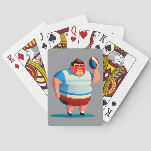 Rugbyspeler - Speelkaarten (Achterkant)